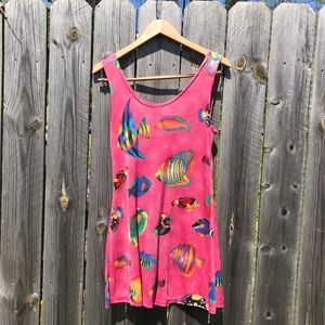 Amazing Vintage Fish Beach/Pool Coverup Dress